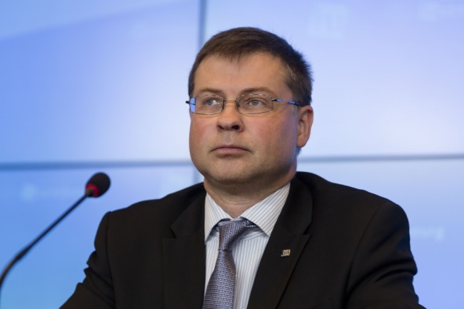 Заместитель председателя Еврокомиссии Валдис Домбровскис. Фото AFP PHOTO / Scanpix