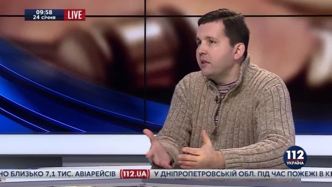 Андрей Дорошенко. Кадр телеканала "112 Украина"