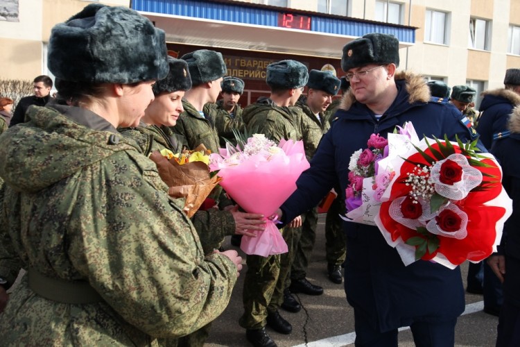 3256544 12/14/2017 Service persons of the special task medical unit are seen here in Anapa upon their return from Syria. Vitaliy Timkiv/Sputnik