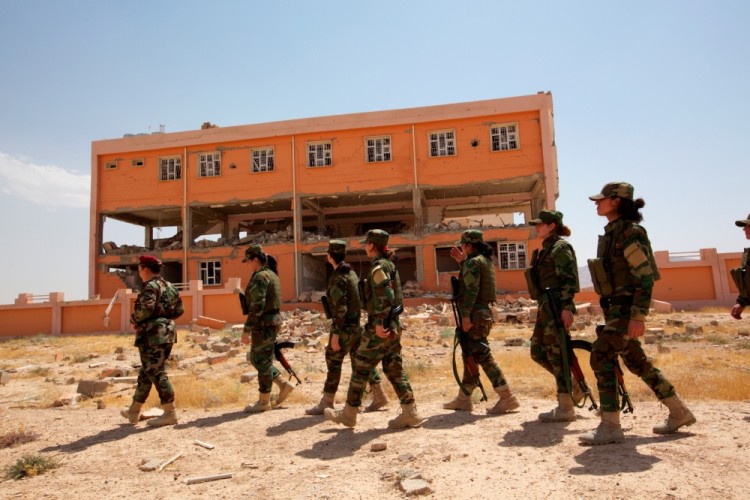 Женское подразделение езидов, присоединившиеся к курдским силам в Сирии. Фото Reuters/Scanpix