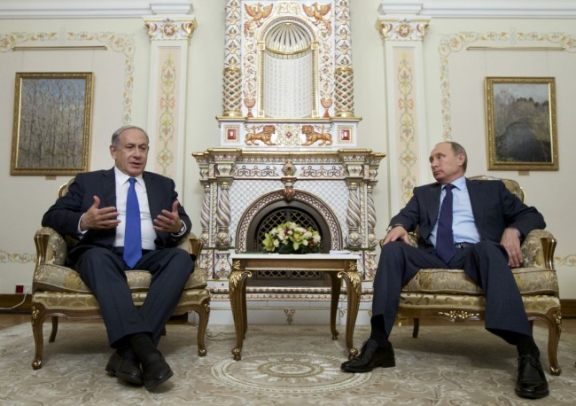 Встреча Беньямина Нетаньяху и Владимира Путина. Фото AFP/Scanpix