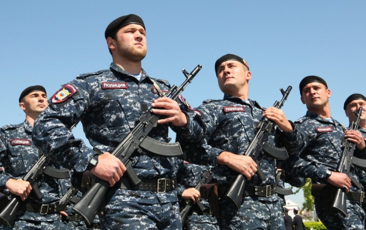 Полиция Чечни на параде. Фото RIA Novosti/Scanpix