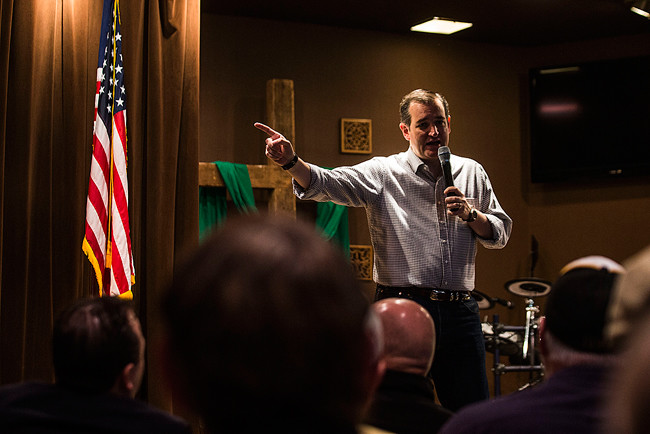 Тед Круз на встрече с избирателями Айовы. Фото Евгения Фельдмана для «Спектра».