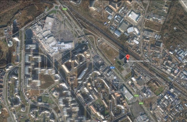 "Химки бизнес парк" построен на участке, ставшем предметом спора. Фото: Google Maps