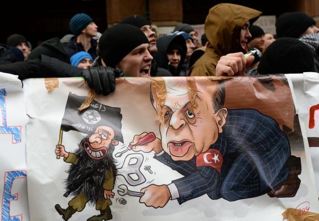 Акция протеста около посольства Турции в Москве. Фото  Sputnik/Scanpix