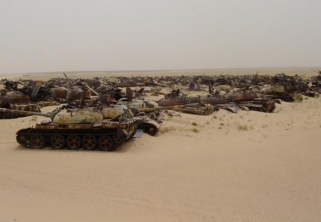 Кладбище иракских танков в Кувейте после Второй войны в Персидском заливе, фото wikipedia.org