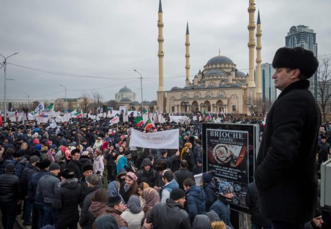 Митинг в поддержку Кадырова в Грозном. Фото AFP/Scanpix