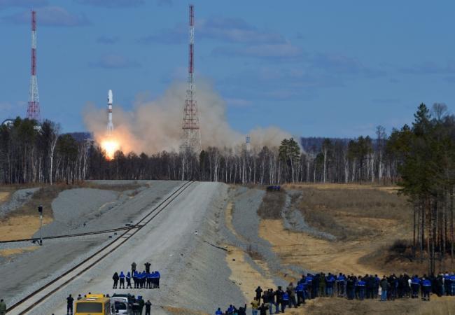 Пуск ракеты-носителя «Союз-2.1а» с космодрома «Восточный». Фото AFP/Scanpix