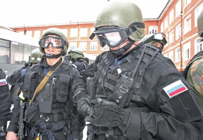 На совместных учениях МВД и ФСБ. Фото RIA Novosti/Scanpix