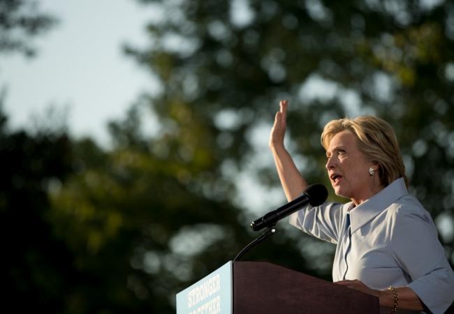 Хиллари Клинтон на встрече с избирателями 5 сентября Фото: AP / Scanpix