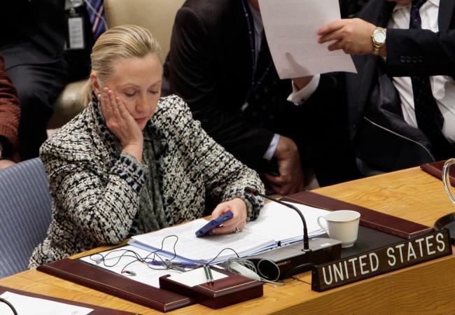 Хиллари Клинтон в ООН в должности госсекретаря США. Фото: AP / Scanpix