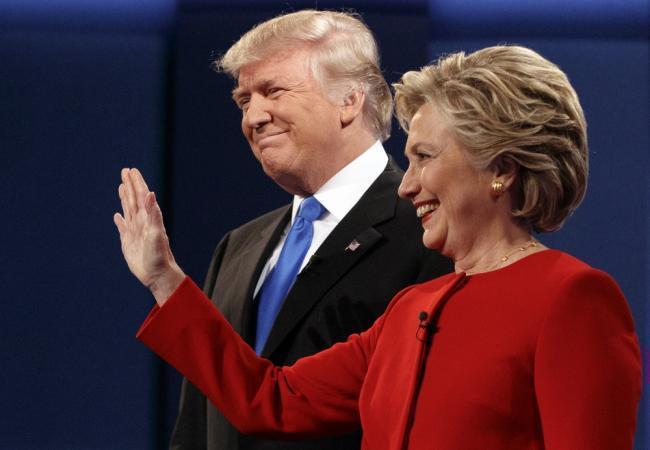 Кандидаты в президенты США на предвыборных дебатах. Фото AP/Scanpix