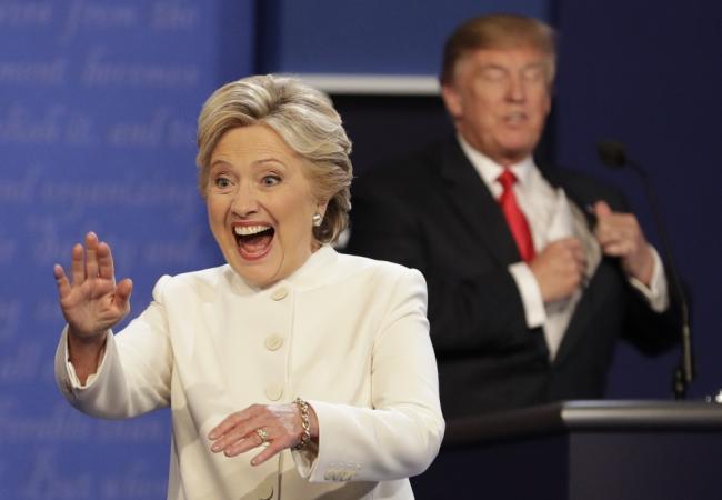 Заключительные президентские дебаты Трампа и Клинтон. Фото: AP / Scanpix