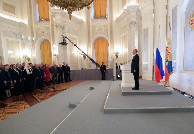 Владимир Путин во время ежегодного послания Федеральному собранию. Фото Sputnik/Scapix