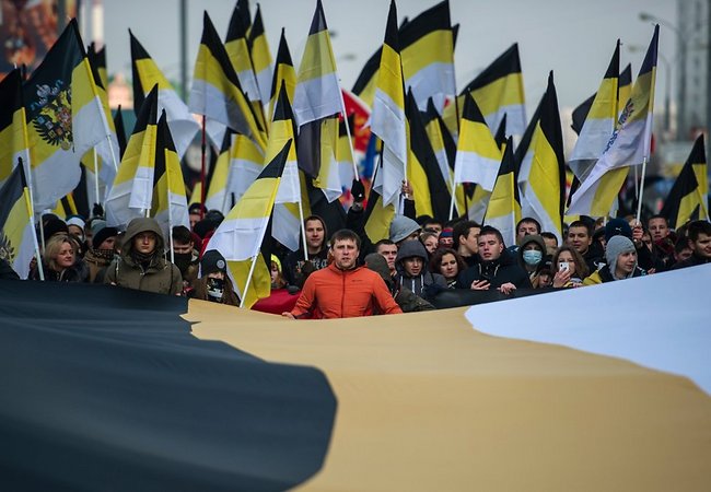Фото: RIA Novosti/Scanpix. Националисты на «Русском марше» в Москве, 2014 год.