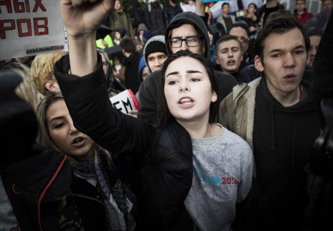 Акция протеста в Москве. Фото Евгения Фельдмана/ Это Навальный