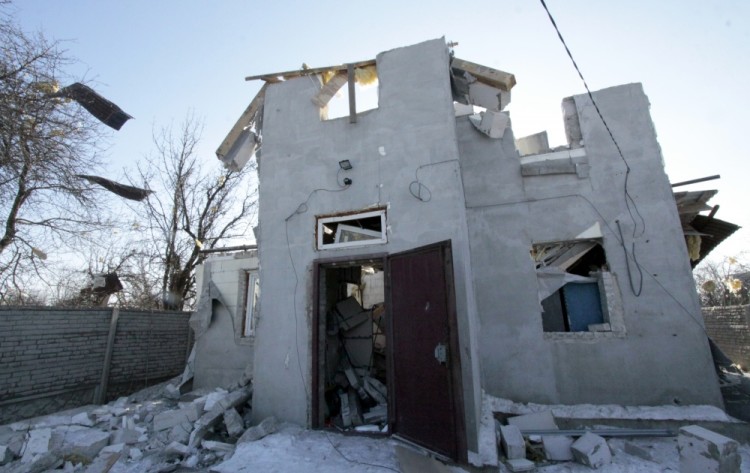 3017855 01/29/2017 A house damaged by the shelling of the Ukrainian army in Makeevka, Donetsk Region. Sergey Averin/Sputnik