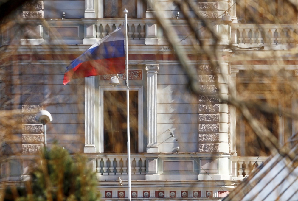 Посольство РФ в Риге. Фото EPA/Scanpix/LETA