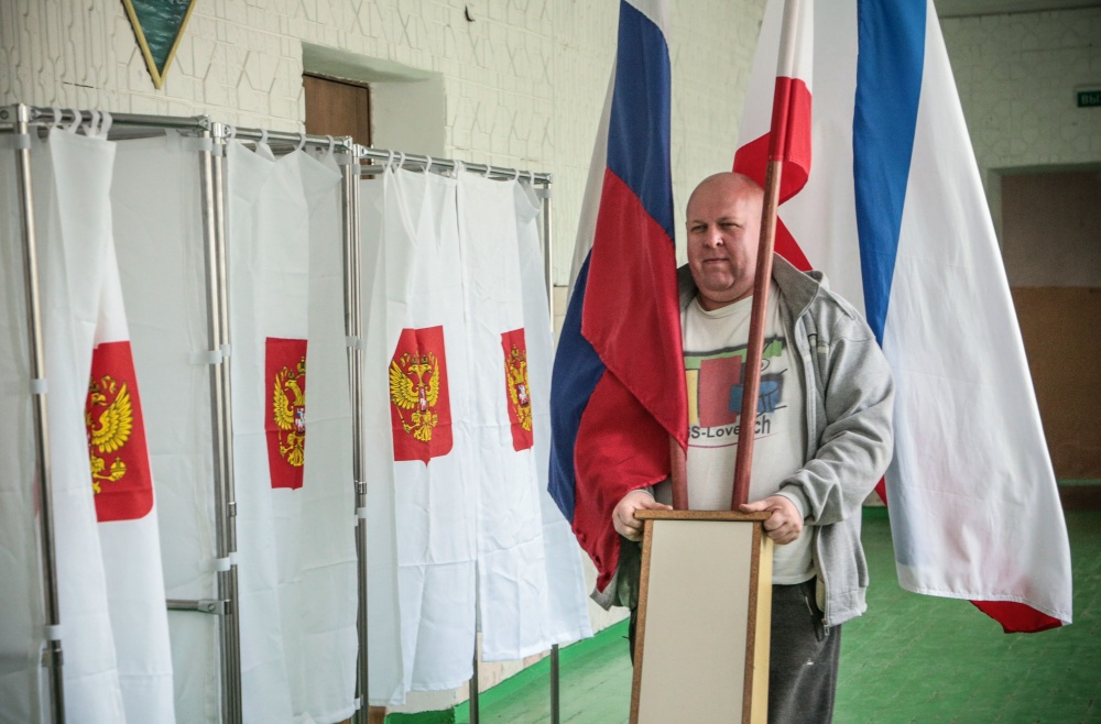 Подготовка избирательного участка в Севастополе. Фото AFP/Scanpix/Leta