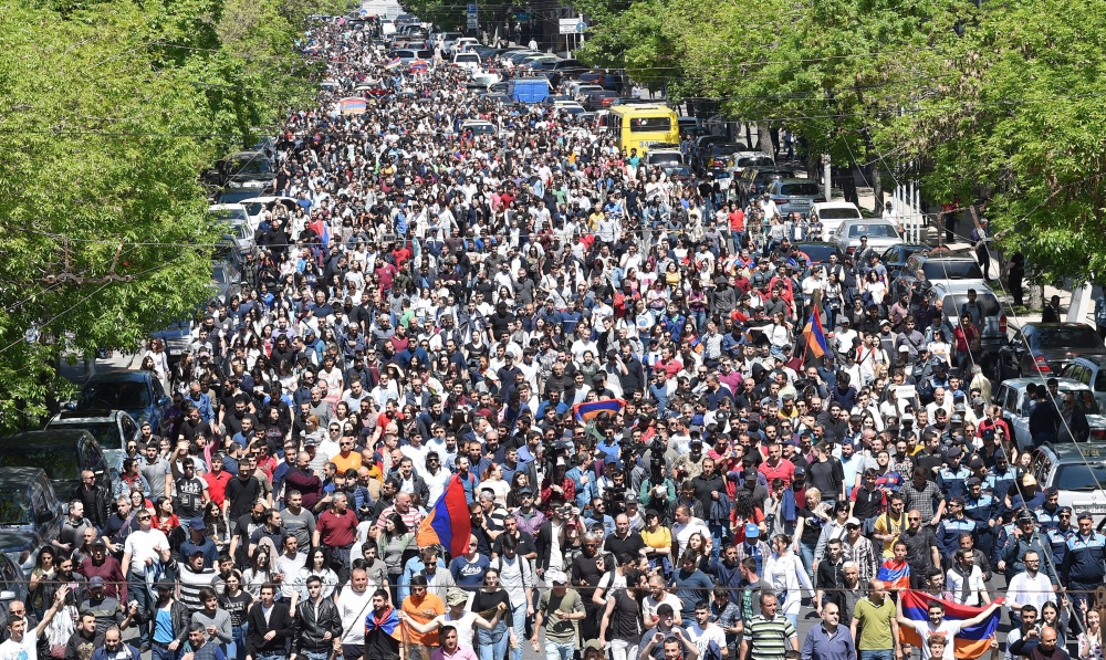 Ереван 25 апреля 2018 года. Фото EPA/Scanpix/LETA