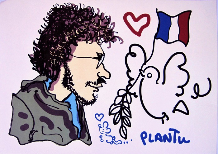 Карикатура на Дениса Лопатина, которую нарисовал иллюстратор французской газеты Le Monde Жан Плантю. Из личного архива Лопатина/Spektr.Press
