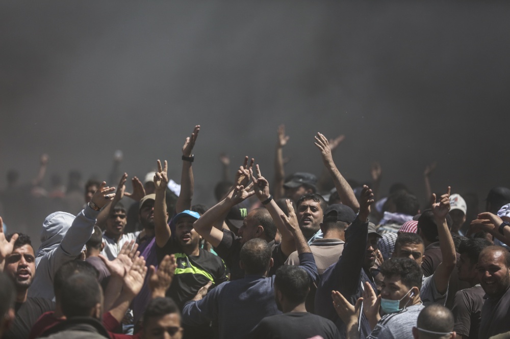 Акция протеста в секторе Газа 14 мая 2018 года. Фото  Xinhua/Sipa USA/Scanpix/LETA