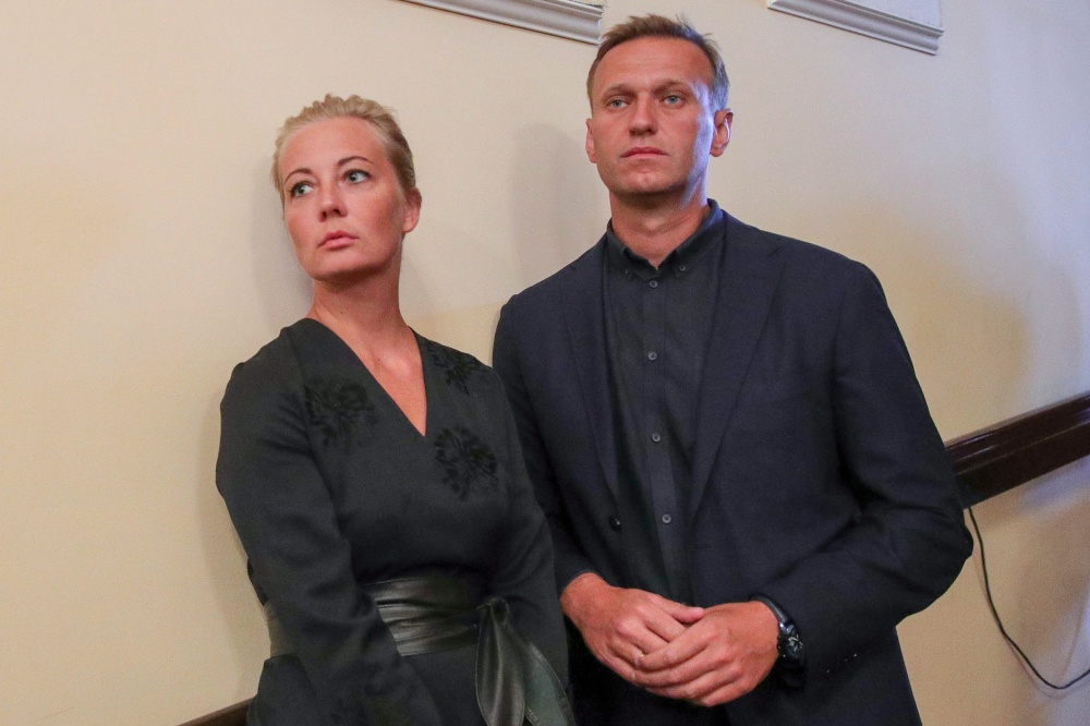 Алексей Навальный с супругой Юлией. Фото TASS/Scanpix/LETA