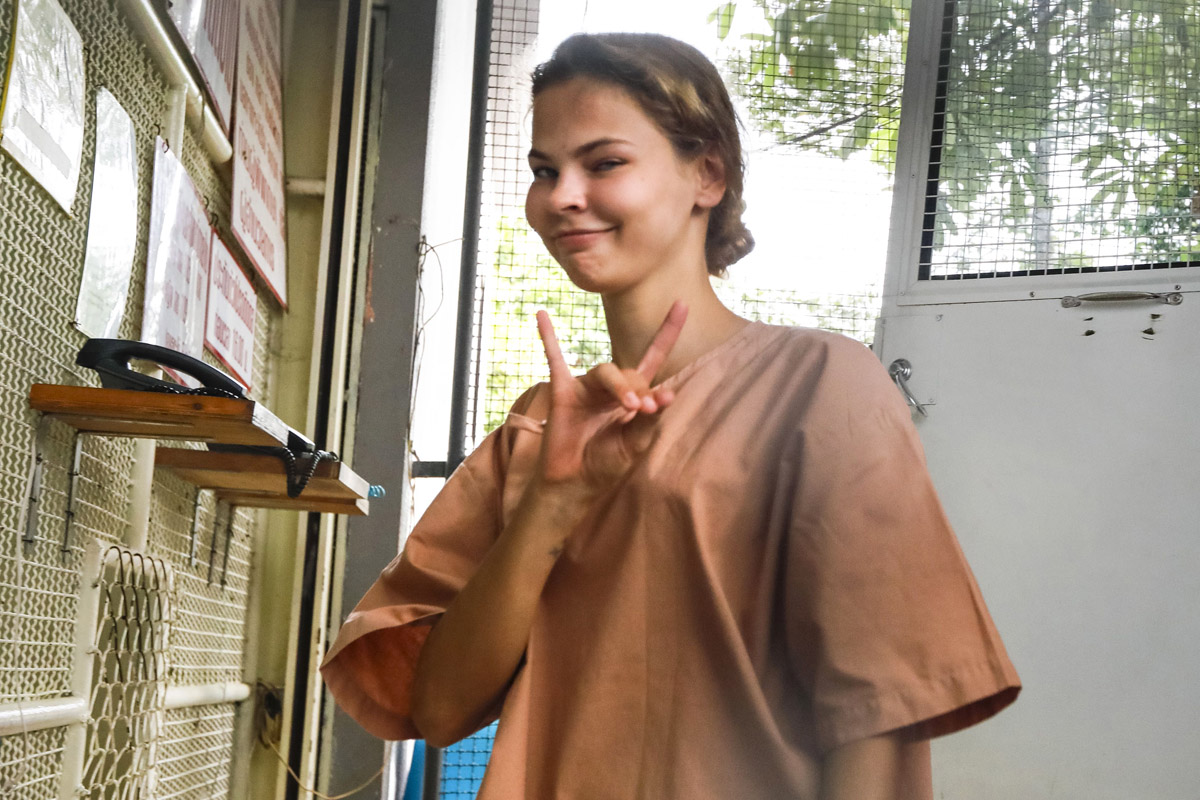 Задержанная в Таиланде белорусская модель Анастасия Вашукевич (Настя Рыбка). Фото Krit Promsakla Na SAKOLNAKORN / THAI NEWS PIX / AFP / Scanpix / Leta