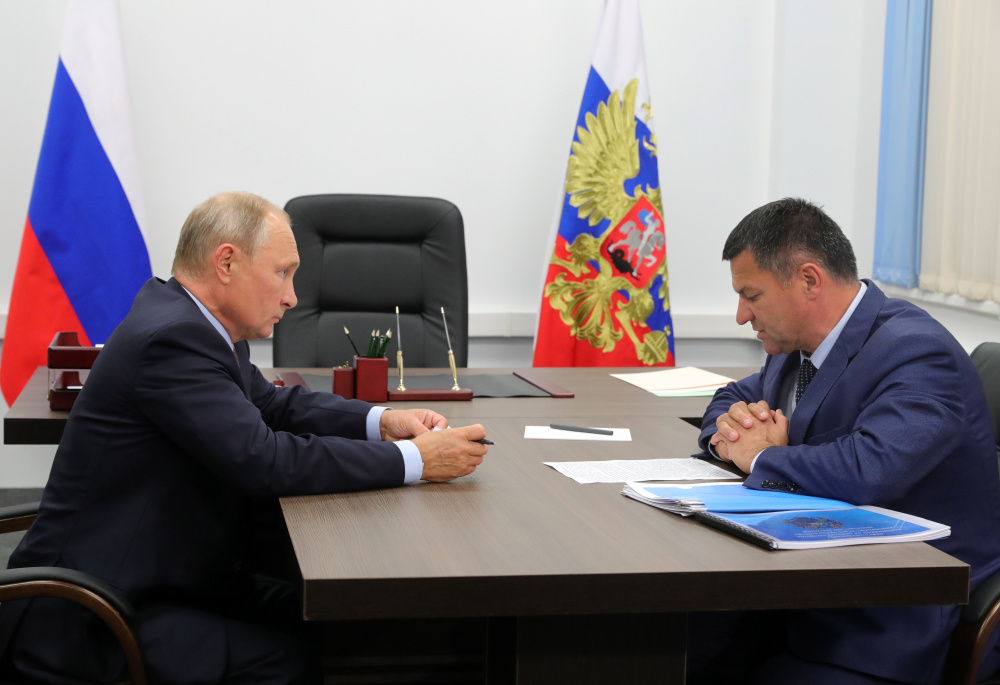Владимир Путин и Андрей Тарасенко. Фото Sputnik/Scanpix/LETA