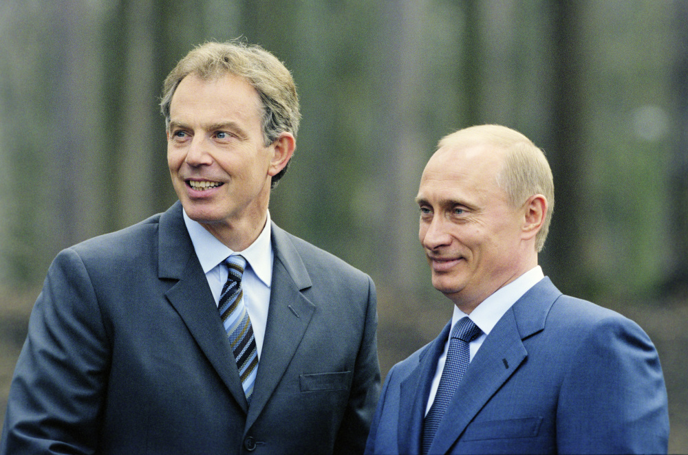 Тони Блэр и Владимир Путин. Фото RIA Novosti/Scanpix/LETA