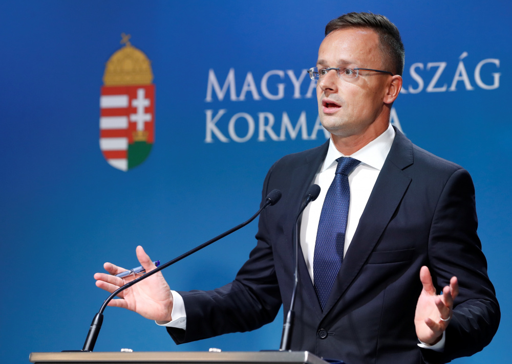Министр иностранных дел Венгрии Петер Сийярто. Фото REUTERS/Scanpix/LETA