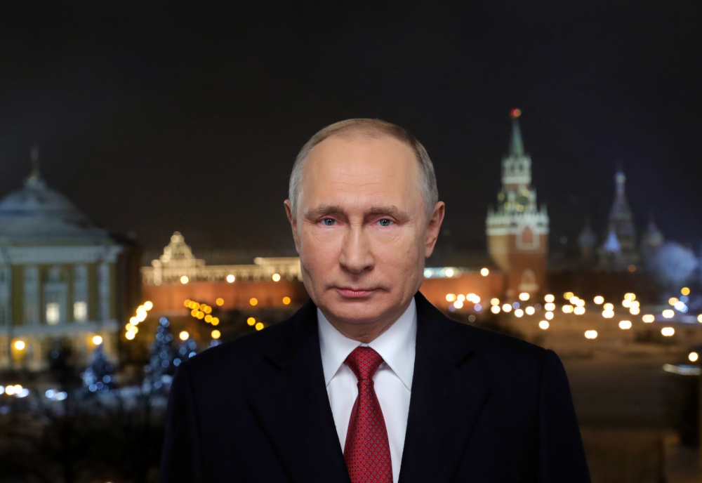 Запись ежегодного новогоднего поздравления Владимира Путина. Фото REUTERS/Scanpix/Leta