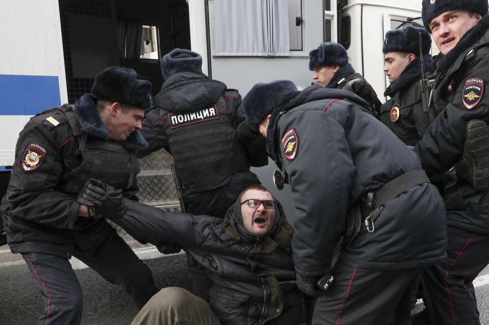 Митинг против изоляции интернета в Москве. Фото AP/Scanpix/Leta
