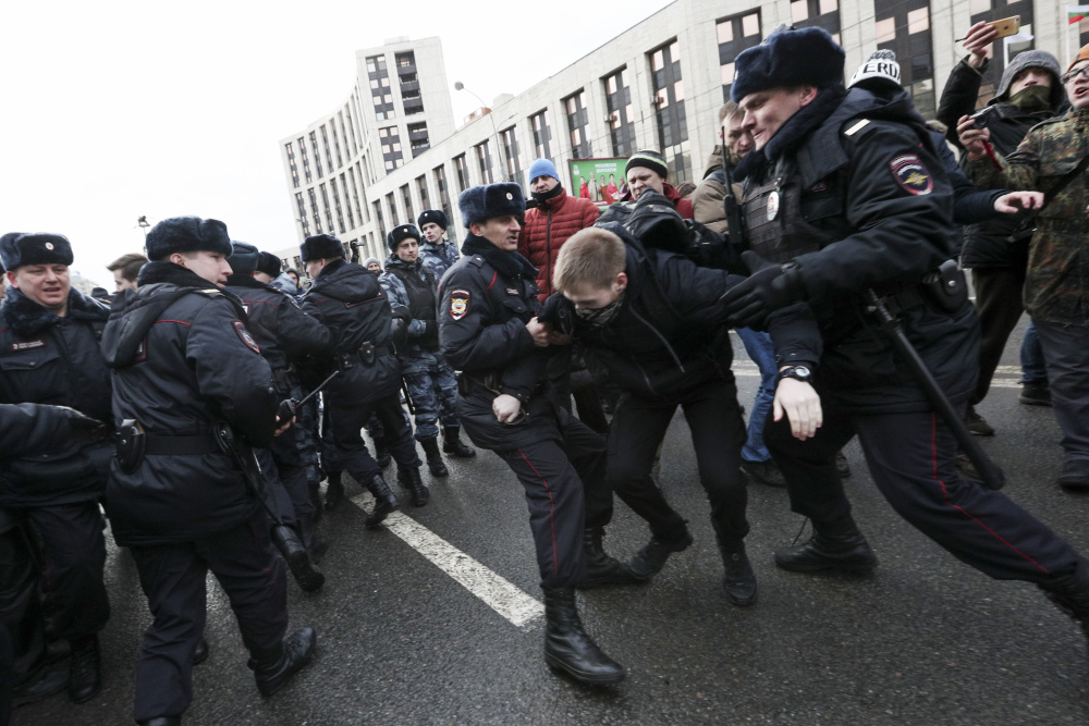 Митинг против изоляции интернета в Москве. Фото AP/Scanpix/Leta