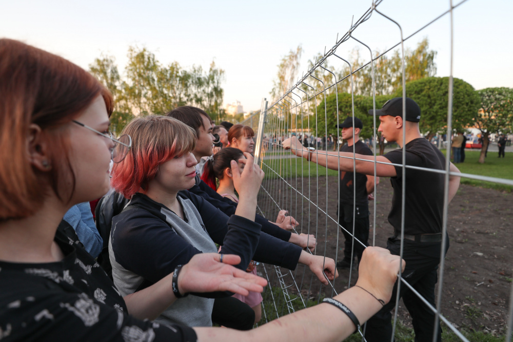 Жители Екатеринбурга протестуют против строительства храма на месте сквера. Фото TASS/Scanpix/LETA