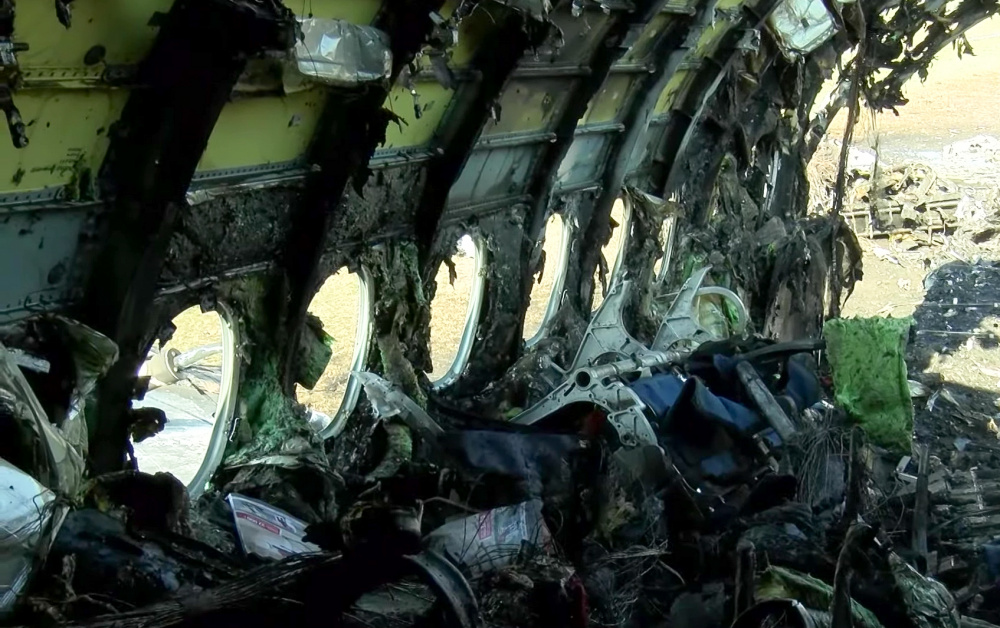 Sukhoi Superjet 100 после тушения пожара. Фото Reuters/Scanpix/LETA