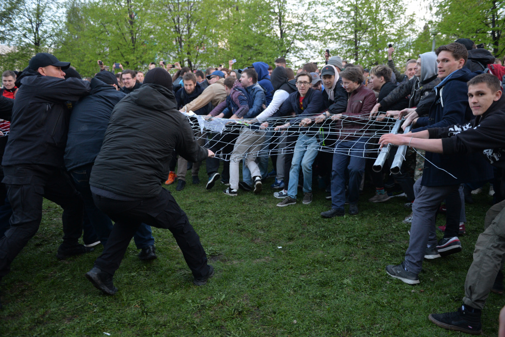 Протест против строительства храма на месте сквера в Екатеринбурге. Фото Sputnik/Scanpix/LETA