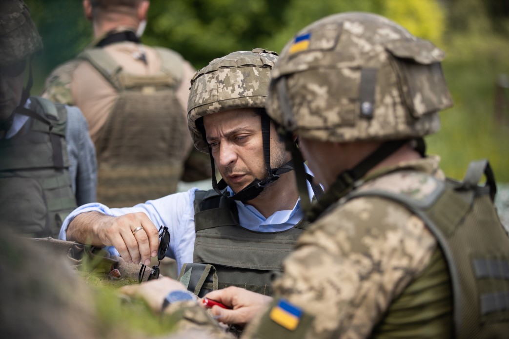 Владимир Зеленский на линии соприкосновения в Донбассе. Фото President.gov.ua