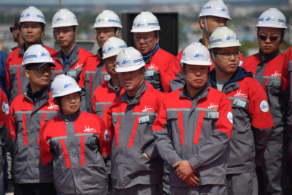 Китайские рабочие на Амуре. Фото TASS/Scanpix/LETA