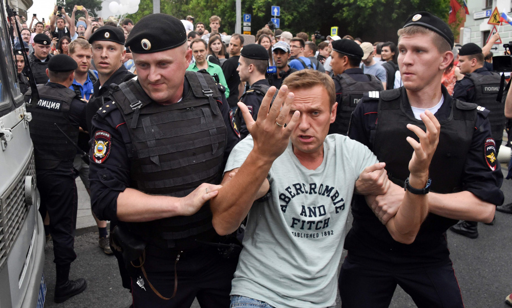 Задержание Алексея Навального. Фото AFP/Scanpix/LETA