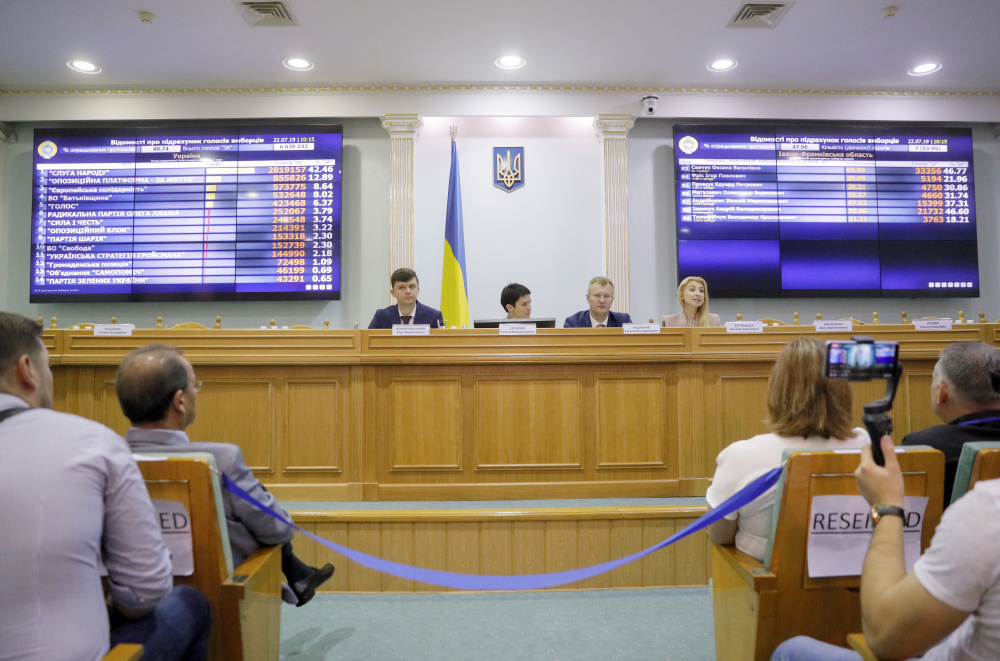 ЦИК Украины подводит итоги выборов в Верховную Раду. Фото EPA/Scanpix/Leta