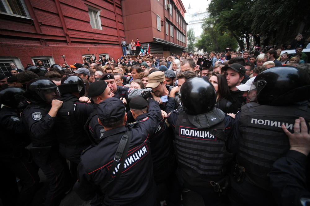 Разгон протестной акции. Фото Sputnik/Scanpix/Leta