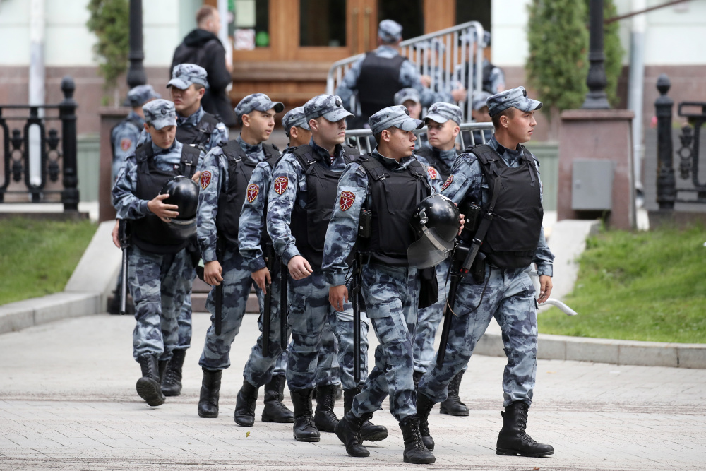 Полиция готовится к несанкционированной акции в Москве. Фото Valery Sharifulin/TASS/Scanpix/Leta