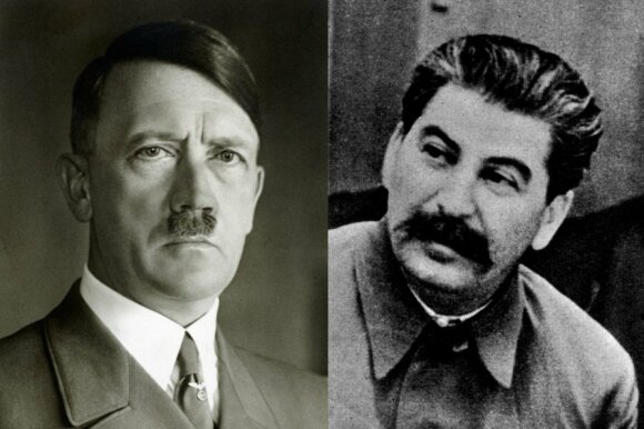 Adolfas Hitleris, Josifas Stalinas. TopFoto/Scanpix ©DELFI montažas