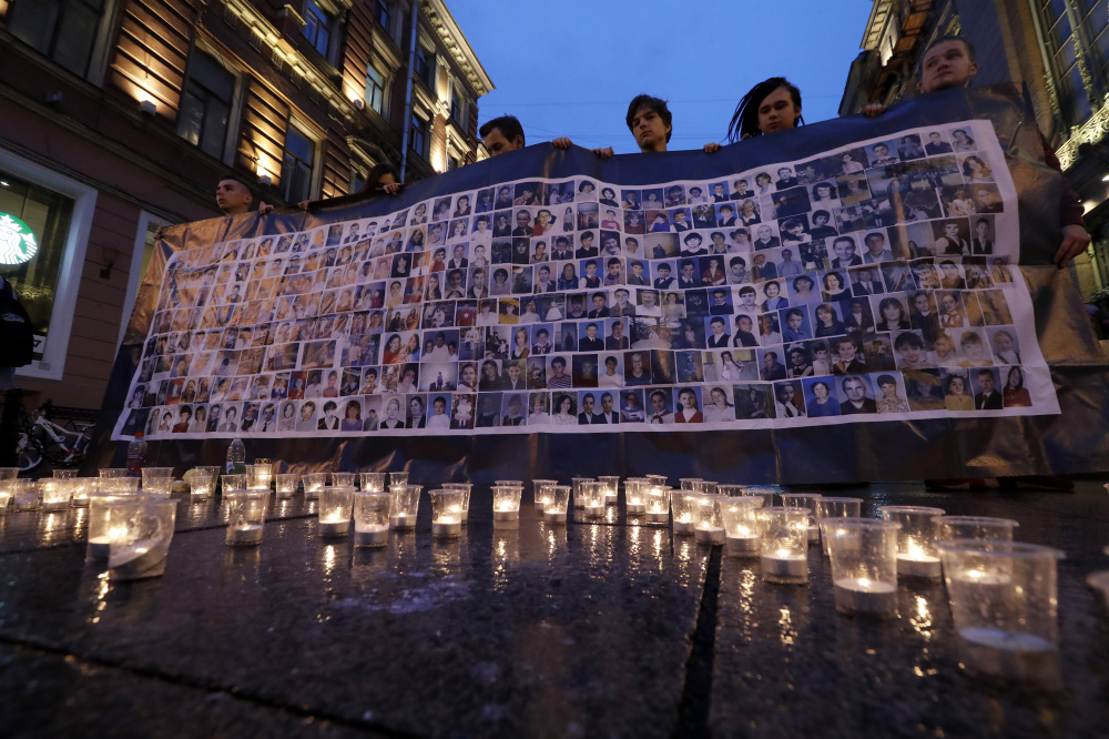 Мероприятия в память о теракте в Беслане. Фото: ANATOLY MALTSEV / TASS / Scanpix / Leta