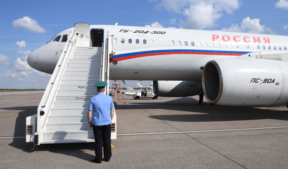 Самолет с российскими заключенными прибыл в аэропорт. Фото Iliya Pitalev / Sputnik/Scanpix/Leta
