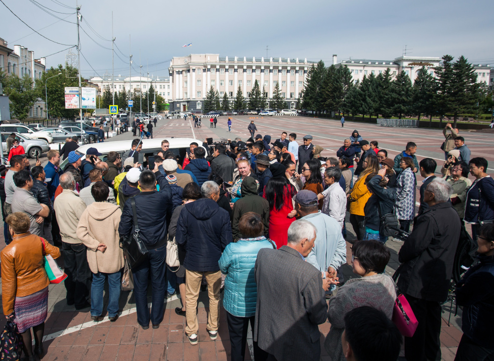 Митинг в Улан-Удэ. Фото: Andrei Ogorodnik / TASS / Scanpix / Leta