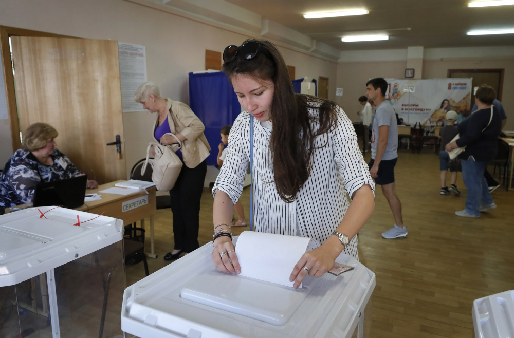 Единый день голосования в Москве, 8 сентября 2019 г. Фото: YURI KOCHETKOV / TASS / Scanpix / Leta