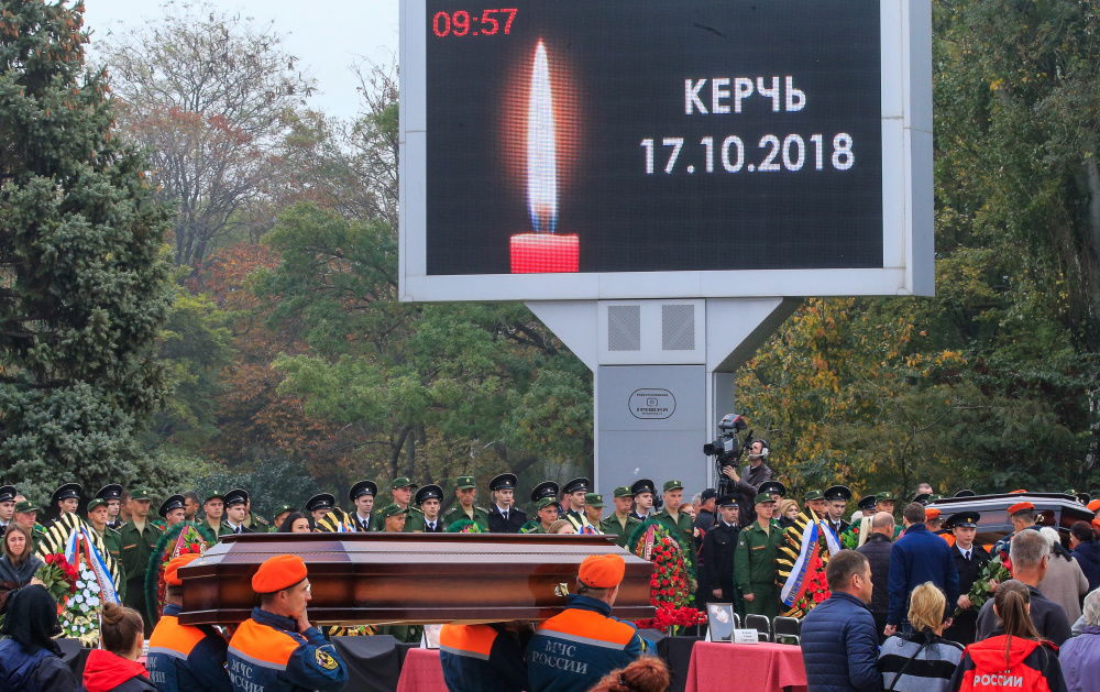 Похороны погибших в Керчи. Фото: Valery Matytsin / TASS / Scanpix / Leta