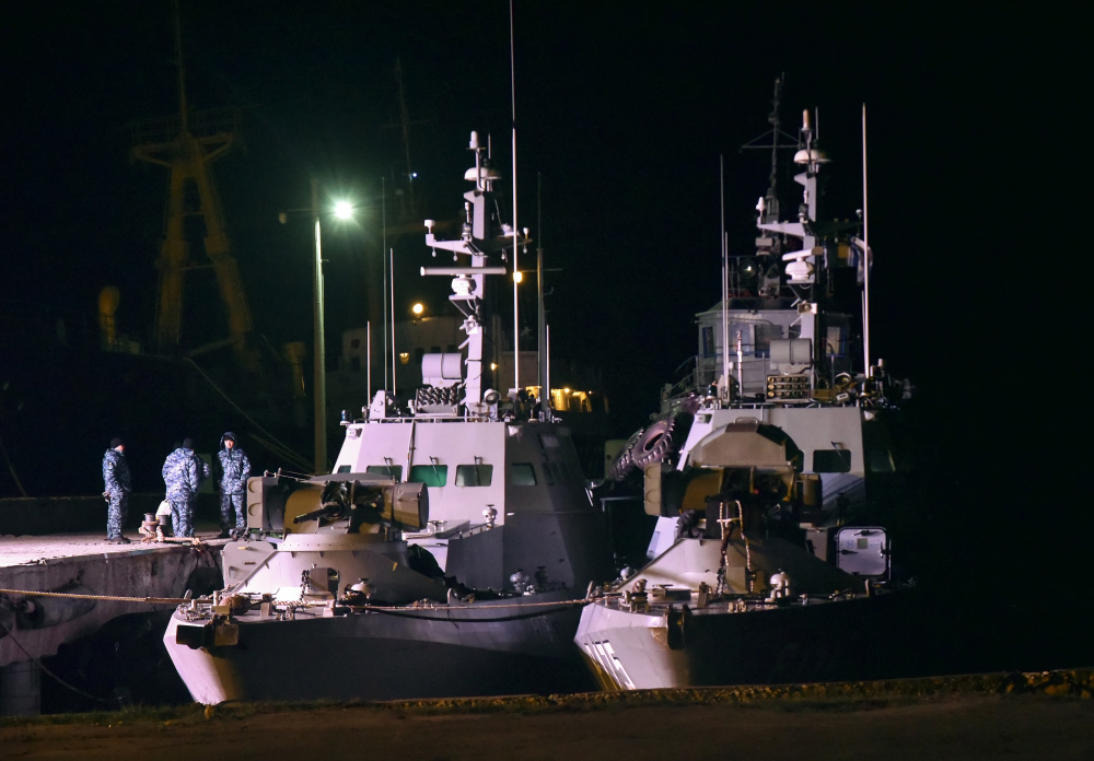 Возвращенные Украине корабли "Бердянск" и "Никополь". Фото: SERGEY GUMENYUK / TASS / Scanpix / Leta
